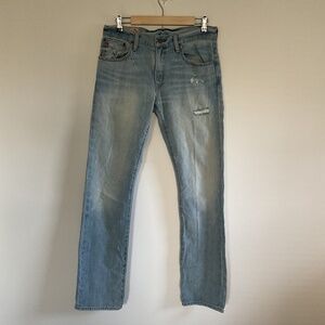 Polo Ralph Lauren Varick Slim Straight Jeans Mens Sz 30x32 Distressed Preppy